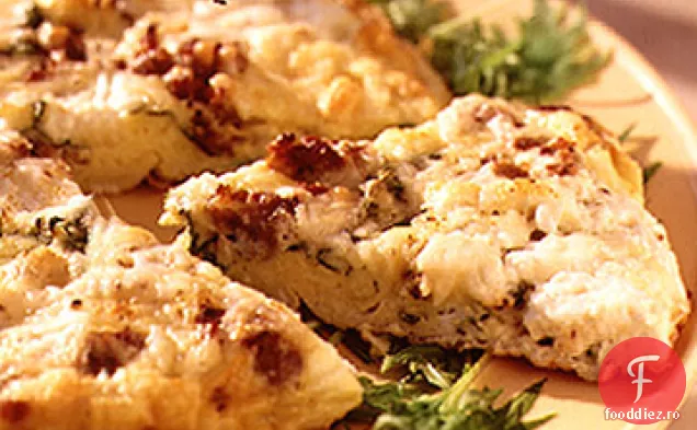 Frittata cu cârnați și Pecorino