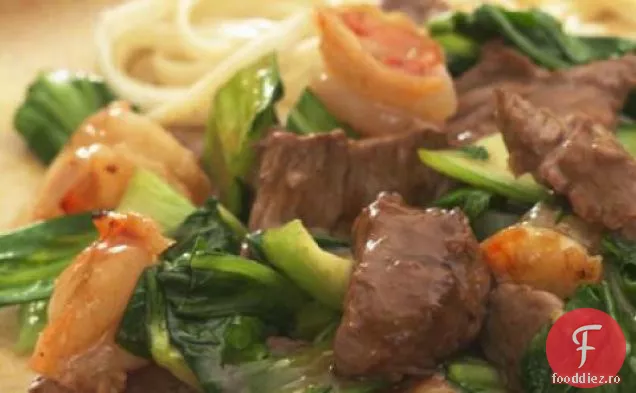 Carne De Vită Picantă Cu Creveți Și Rețetă Bok Choy