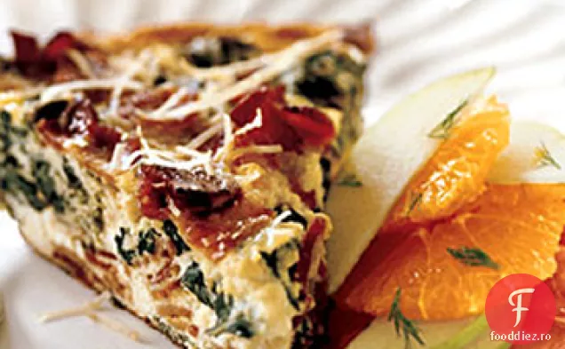 Frittata cu slănină, Ricotta proaspătă și verdeață