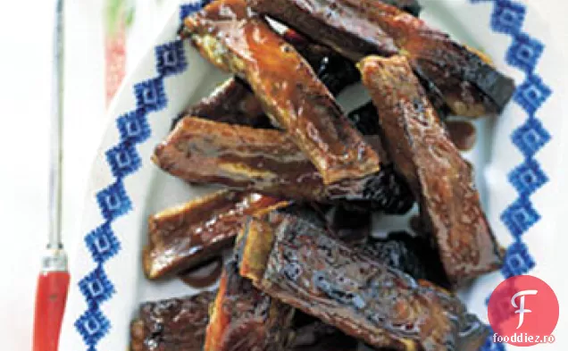 Spareribs la grătar cu glazură de Cola de cireșe