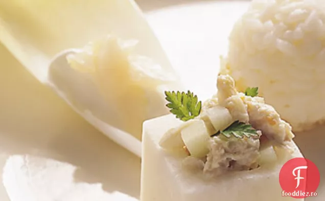 Cutii de ridiche Daikon cu salată de Crab